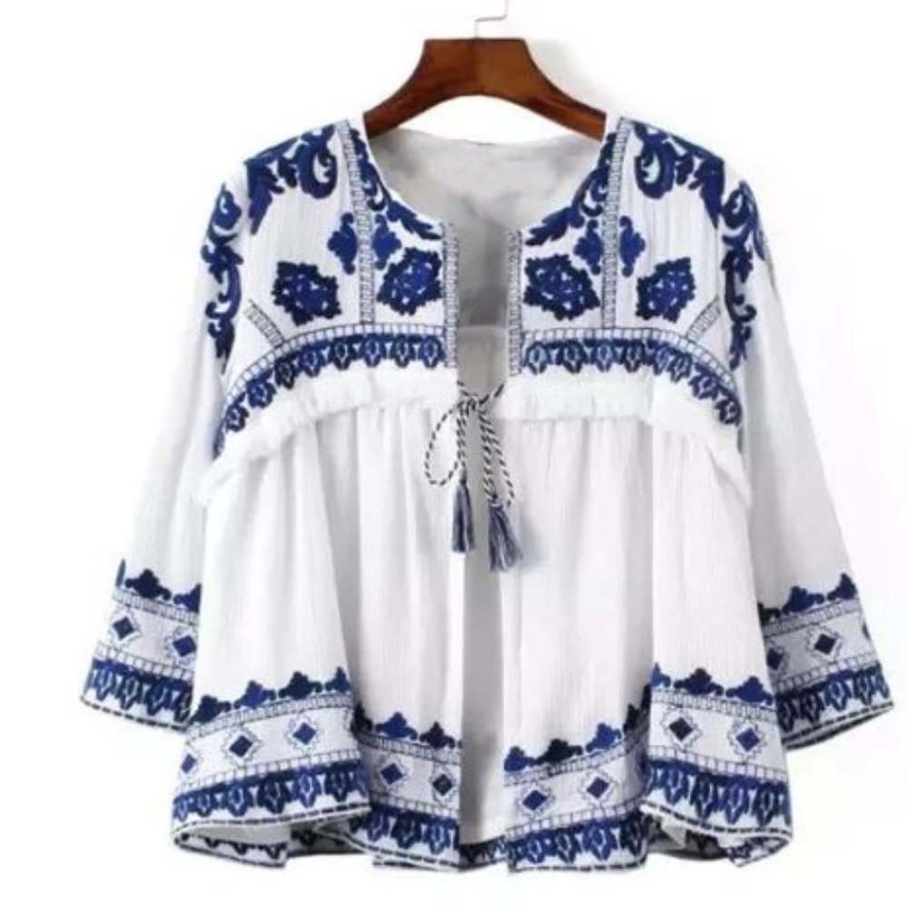 Sparrow Spell Boho Embroidered Jacket BLOGGERS FAVORITE